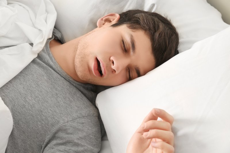 a man snoring with sleep apnea in Dublin