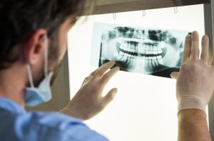 dentist with x-ray