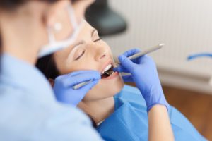 woman relaxed at dentist in Dublin